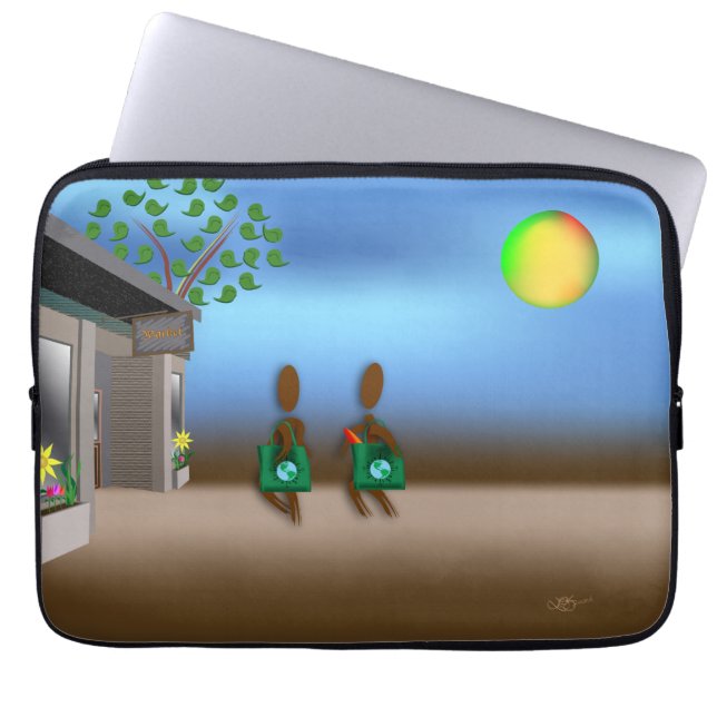 Zingwijnmoer ~ Herbruikbare zakken Laptop Sleeve (Voorkant)