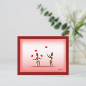 Zingwijnmoer~Juggling Love Briefkaart (Staand voorkant)