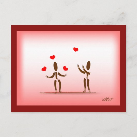 Zingwijnmoer~Juggling Love Briefkaart (Voorkant)
