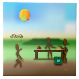 Zingwijnmoer ~ Landbouwmarkt Tegeltje