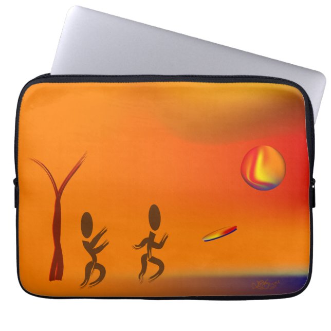 Zingwijnmoer ~ Schijfchassis Laptop Sleeve (Voorkant)