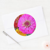 Zinkbloem Ronde Sticker (Envelop)