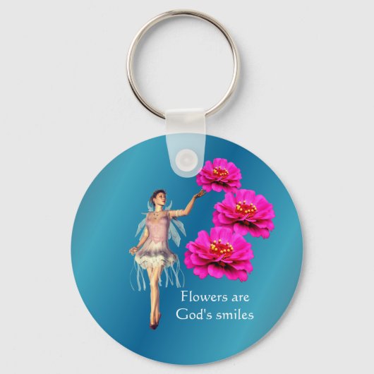 Zinkbloemen Inspirerend Sleutelhanger (Achterkant)