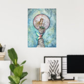 Zinkende Maan Zeemeermin Posterprint Poster (Thuiskantoor)