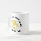 "zinloze ontmoeting overlevende" Mok (Voorkant links)