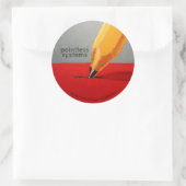 zinloze ronde sticker (Tas)