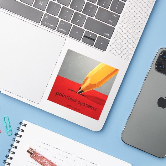 zinloze tablet n laptop sticker (Laptop met iPhone)