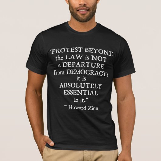 Zinn Politiek protestactivist T Shirt (Voorkant)