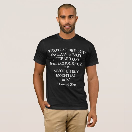 Zinn Politiek protestactivist T Shirt (Voorkant volledig)
