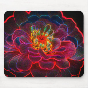 Zinnia Abstract Flower Art Muismat