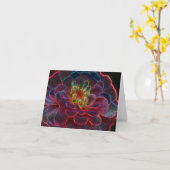Zinnia Abstract Flower Art Note Kaart (Gele Bloem)
