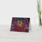 Zinnia Abstracte Bloem Kunst Notitie Kaart (Voorkant)