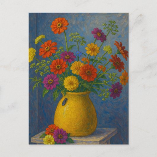Zinnia-ansichtkaart Briefkaart (Voorkant)