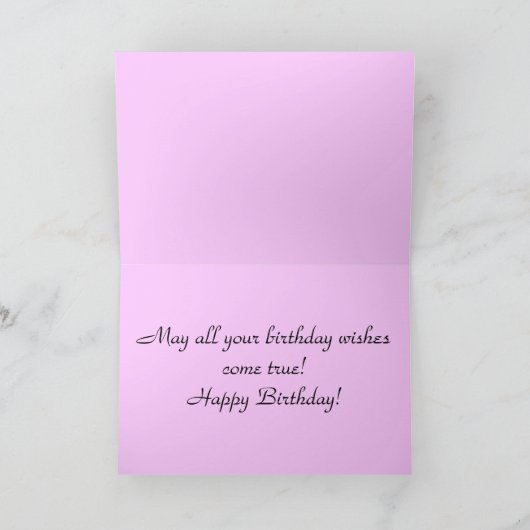 Zinnia Birthday Kaart (Binnen)