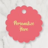 Zinnia bloem roze perzik geel bedankjes labels (Achterkant)