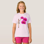 Zinnia-bloemen T-shirt (Voorkant volledig)