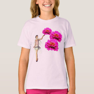 Zinnia-bloemen T-shirt