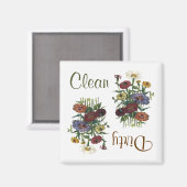 Zinnia Bloemen Vaatwasser Magneet (Voorkant / Achterkant)