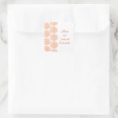 Zinnia Border Wedding Stickers, Tangerine Vierkante Sticker (Tas)