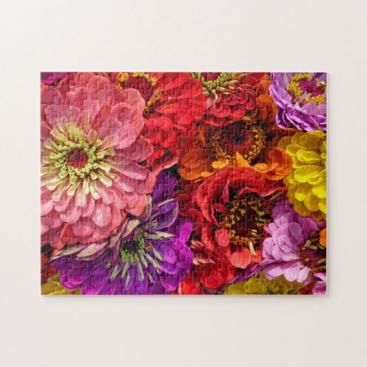 Zinnia Bouquet Legpuzzel (Horizontaal)