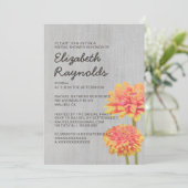  Zinnia Bridal Shower Invitations Kaart (Staand voorkant)