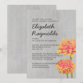  Zinnia Bridal Shower Invitations Kaart (Voorkant / Achterkant)