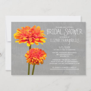 Zinnia Bridal Shower Invitations Kaart