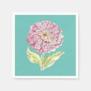 Zinnia Burst-design op papier Servet