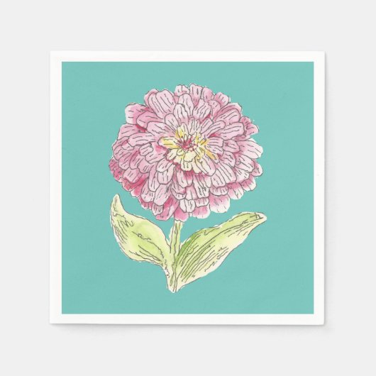 Zinnia Burst-design op papier Servet (Voorkant)