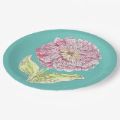 Zinnia Burst Papieren Bordje (Gekanteld)