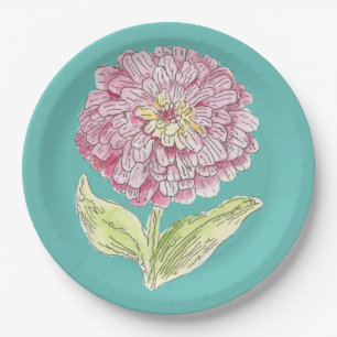Zinnia Burst Papieren Bordje