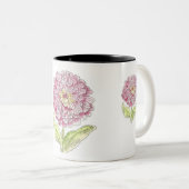 Zinnia Burst Tweekleurige Koffiemok (Voorkant rechts)