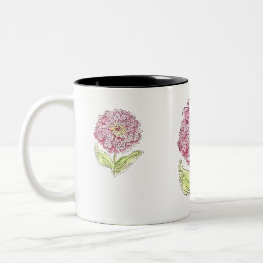 Zinnia Burst Tweekleurige Koffiemok (Links)