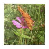 Zinnia & Butterfly Tegel Tegeltje (Voorkant)
