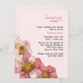 Zinnia Cluster Invitation Kaart (Voorkant / Achterkant)