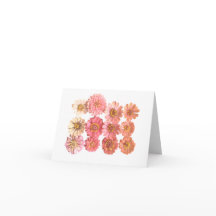 Zinnia Collage Opgevouwen Dank u kaart