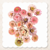 Zinnia Collage Paper Onderzetter (Voorkant)