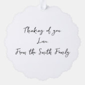 Zinnia Collage Paper Ornament Kaart (Achterkant)