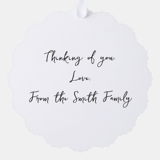 Zinnia Collage Paper Ornament Kaart (Achterkant)