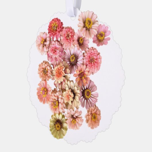 Zinnia Collage Paper Ornament Kaart (Links)