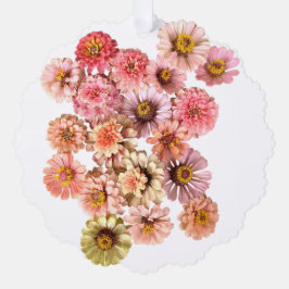 Zinnia Collage Paper Ornament Kaart
