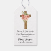 Zinnia Cross Memorial Funeral Seed Packet  Cadeaulabel (Voorkant)