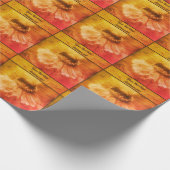 Zinnia Daisy Flower  gepersonaliseerd Cadeaupapier (Hoek)