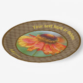 Zinnia Daisy Flower Natuur Art Personalized Party Papieren Bordje (Gekanteld)