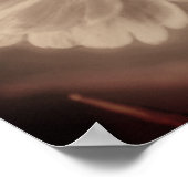 Zinnia Daisy Flower Sepia  Abstract Poster (Hoek)