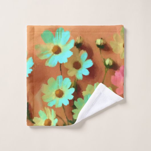 Zinnia Elegans Bloemen Bad Handdoek (Wasdoekje)