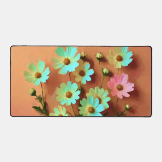 Zinnia Elegans Bloemen Bureaumat (Voorkant)