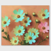 Zinnia Elegans Bloemen Cadeaupapier (Vlak)