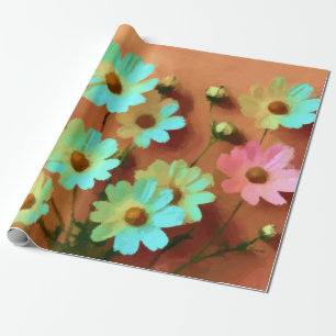 Zinnia Elegans Bloemen Cadeaupapier
