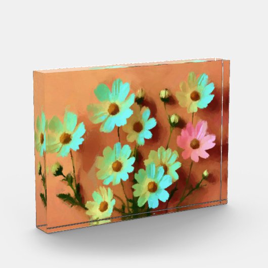 Zinnia Elegans Bloemen Fotoblokken (Links)